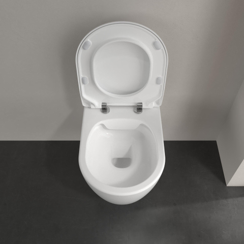 Villeroy & Boch Avento closetzitting slimseat - met deksel - met softclose en quick release - met RVS scharnieren - White Alpine (glans wit) SW60338