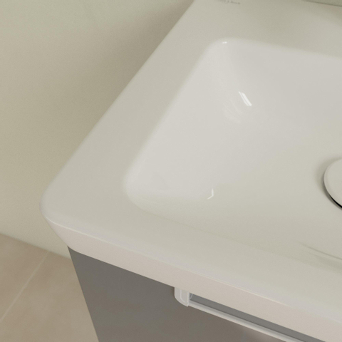 Villeroy & Boch Subway 2.0 meubelfontein - 45x37cm - met kraangat - met overloop CeramicPlus - White Alpine (glans wit) 1024440