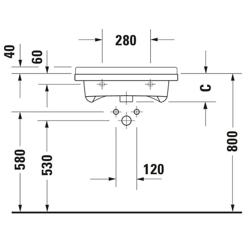 Duravit Starck 3 Vital wastafel - 70x54.5cm - met wondergliss - wit 0316326