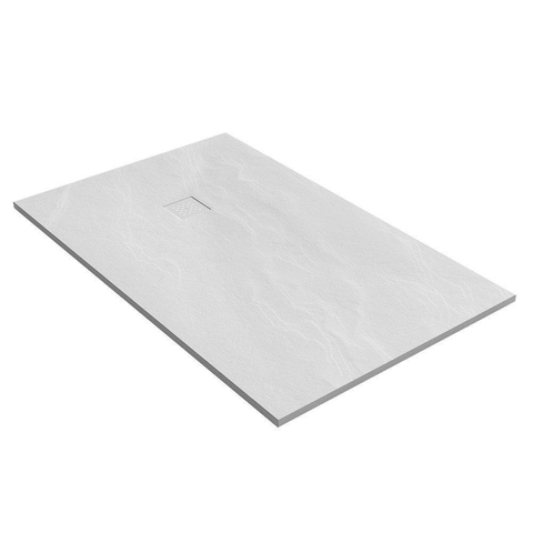 BRAUER Asteroid Douchebak 100x160 incl. antislip en antibacterieel mineraalmarmer mat wit SW543406