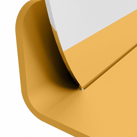 Mondiaz SPOT miroir – Ø 60 cm – avec tablette – Ocher (jaune) SW1235562