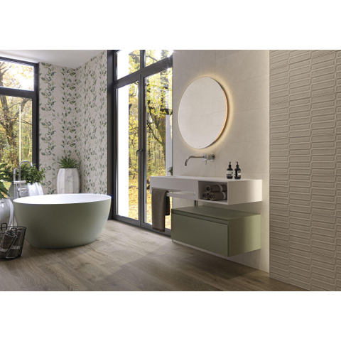 ÉCHANTILLON Terravito Evarno carreau mural - 30x75cm - rectifié - Ivory mat (crème) SW1130666