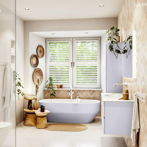 Mondiaz VICA Ensemble meuble de salle de bains - 110cm - cale - 2 tiroirs - Lavabo MOON - gauche - sans trou de robinet - couleur talc - Version XL 60cm de hauteur SW1189145