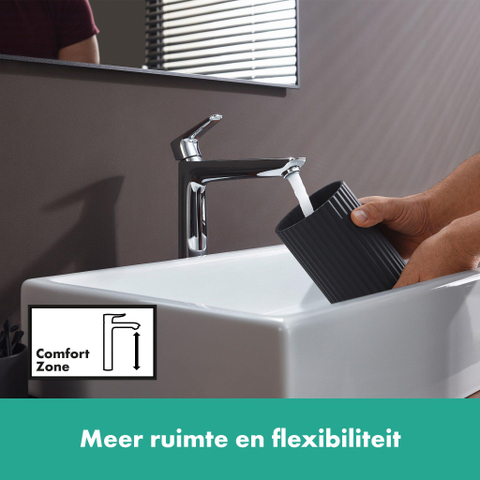 Hansgrohe Talis e Eengreeps wastafelmengkraan - 240 zonder afvoer - hoogglans chroom SW28988