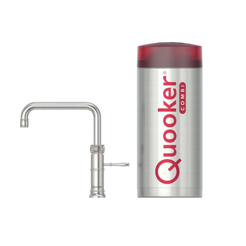 Quooker BE Classic Fusion Square robinet d'eau bouillante - bec pivotant - réservoir Combi+ - Eau chaude / bouillante - Inox SW795548