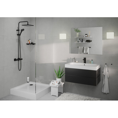 Hansgrohe Vernis Shape - 240 - 1jet - showerpipe - met thermostaat - mat zwart SW803053
