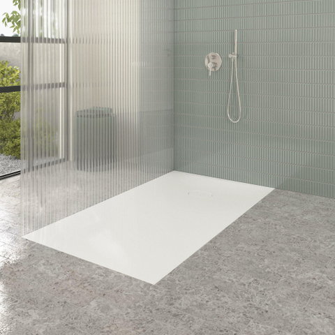 Villeroy & Boch Ecora douchebak - 160x90x4.5cm - afvoer korte zijde - white alpine (wit) SW1558882