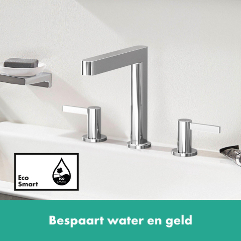 Hansgrohe Finoris Wastafelkraan - 160 pop-up plug - hoogglans chroom SW651129