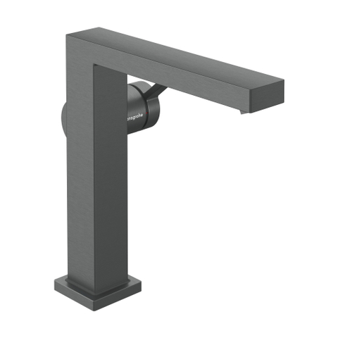 Hansgrohe Tecturis E wastafelkraan - model 150 - coolstart - brushed black chrome (zwart) SW1566480
