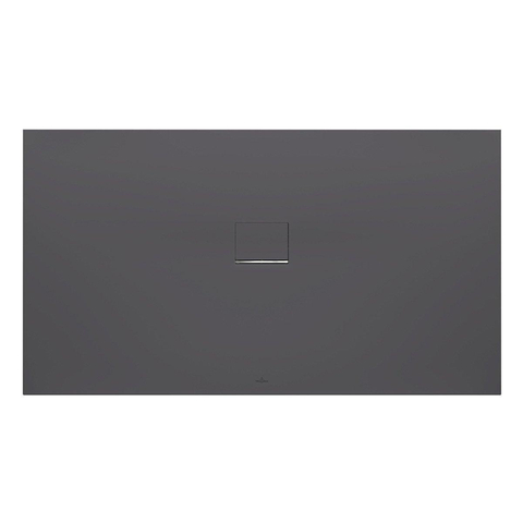 Villeroy & Boch Squaro infinity douchebak - 180x90x4cm - 90cm rechthoek Quaryl - Anthracite (grijs) SW119570