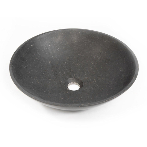 Saniclass Noche Vasque à poser 42x42x13cm Rond pierre naturelle foncé SW728241