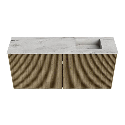 Mondiaz JOYA-DLUX 90cm toiletmeubel - kleur Dusk - Wastafel FAYE positie Rechts 1 kraangat kleur Glace. SW1423173