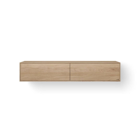 Looox Wood collection Meuble sous lavabo en bois avec 2 tiroirs 160x30x46cm chêne - vieux gris SW546658