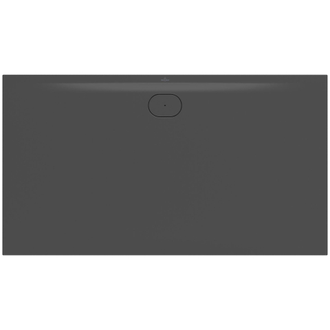 Villeroy & Boch Ecora douchebak - 180x100x3.5cm - afvoer lange zijde - anthracite (antraciet) SW1558904