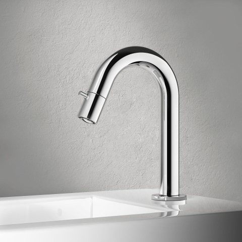 Hotbath Buddy Fonteinkraan - U uitloop - 11.8cm - opbouw - hoogglans chroom SW11867