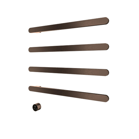Hotbath &MORE Handdoekradiator - 80x76cm - soft square - 4 stangen - horizontaal - met schakelaar - tuscan bronze (brons) SW1245827