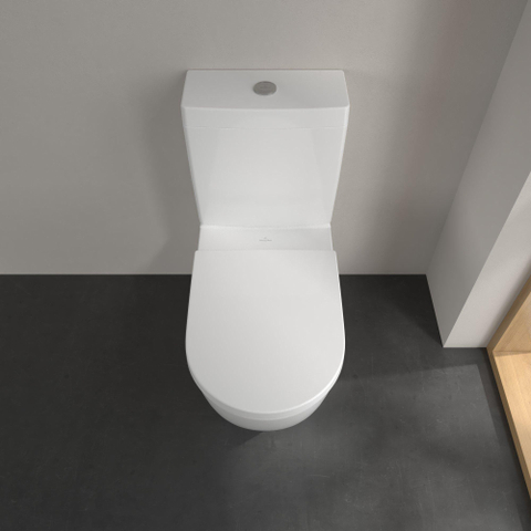 Villeroy & Boch Subway 3.0 duoblokpot - diepspoel - zonder spoelrand - met TwistFlush - 37x71x40cm CeramicPlus - zonder reserv - White Alpine (glans wit) SW762364