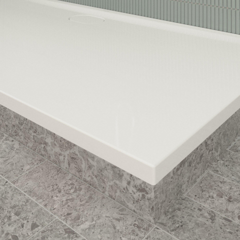 Villeroy & Boch Ecora douchebak - 180x90x3.5cm - afvoer lange zijde - white alpine (wit) SW1559003