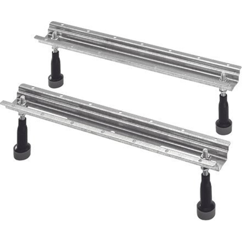 Duravit Diverspotenset - voor bad- en douchebakken per - 2 stuksgroter dan - 100cm in hoogte verstelbaar - 12 - glans grijs (zilver) 0313475