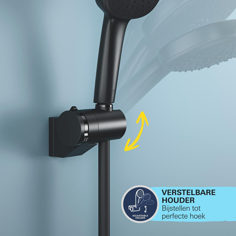 Grohe Vitalio Handdouchehouder - verstelbaar - matte black (mat zwart) SW1126488