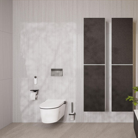 Hansgrohe AddStoris Q Closetborstelgarnituur - wandmontage - geborsteld zwart chroom (antraciet) SW651127
