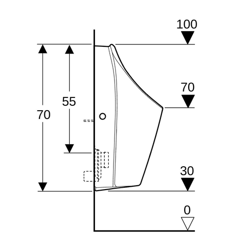 Geberit Renova Urinoir (goot) - wit SW1235333