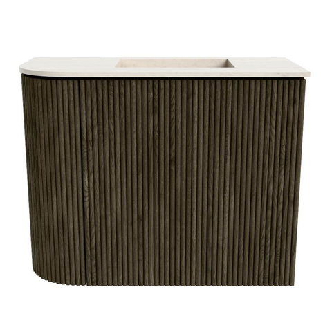 Mondiaz JOYA-DLUX 51.6cm toiletmeubel - ronding links kleur Shadow - Wastafel FAYE positie Rechts Zonder kraangat kleur Meli. SW1424905