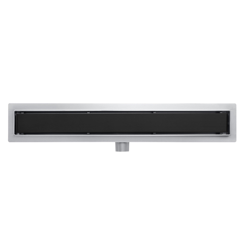 FugaFlow Eccelente Caniveau de douche à battant - 60cm - grille fermée - bride de sol - noir mat SW1467964