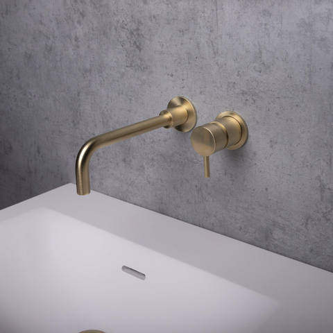 Crosswater MPRO Robinet lavabo encastrable - 2 trous - laiton brossé SW209286