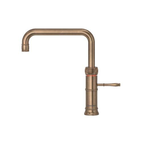 Quooker Classic Fusion Square kokendwaterkraan - draaibare uitloop - Combi+ reservoir - Warm / kokend water - Messing patina SW769520