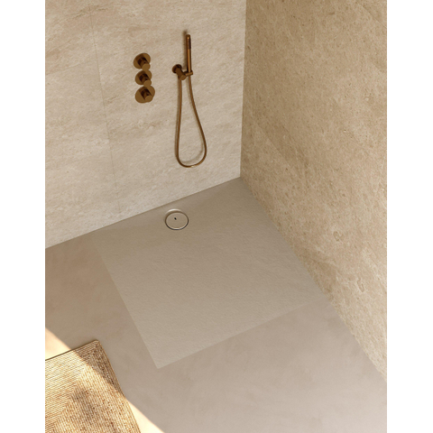 Riho Nuvia Douchevloer - 100x100cm - antibacterieel - purite - pebble grey SW1585154