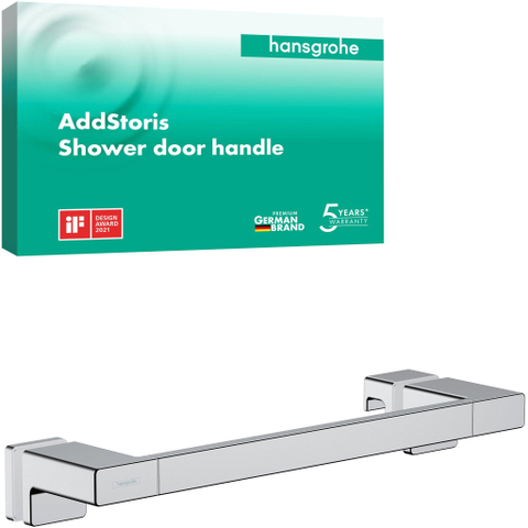 Hansgrohe Addstoris Greep - voor douchedeur - hoogglans chroom SW651421