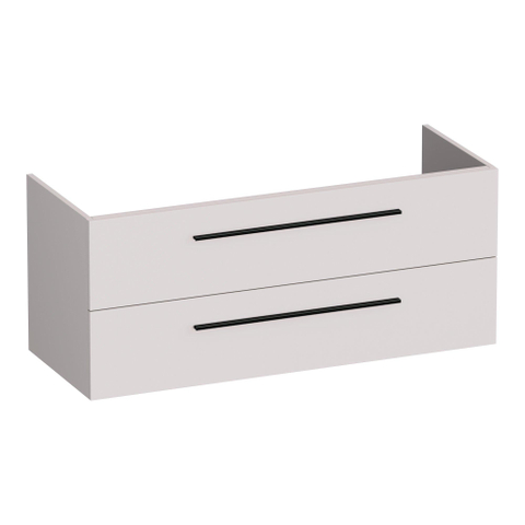 BRAUER Trust meuble sous-lavabo 120 sans poignées rapportées 2 tiroirs softclose et 2 découpes pour siphon - sable mat SW1203932
