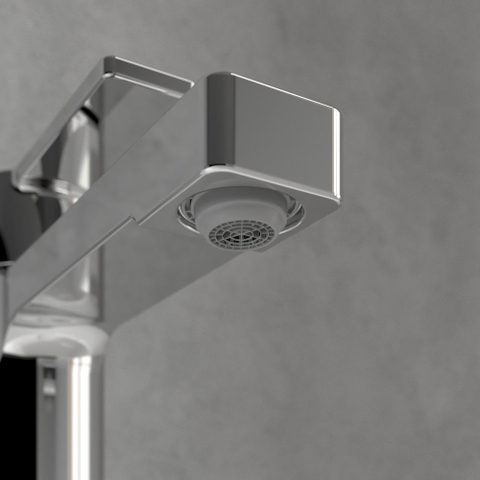 Villeroy & Boch Architectura 1 greeps wastafelkraan - zonder pop up afvoergarnituur - hoogglans chroom SW975128