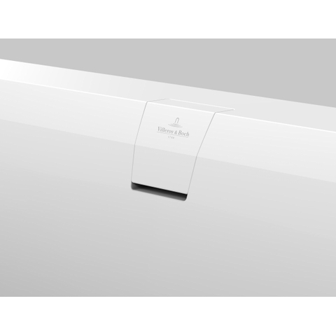 Villeroy & Boch Squaro edge 12 Squaro Edge - kunststof duobad quaryl rechthoekig - 180x80x45cm - inclusief poten en afvoer /overloopcombinatie - Stone White (mat wit) SW454261