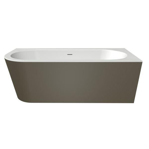 Xenz charley xs baignoire d'angle, droite 165x75 bicolor blanc/argile incl. 7006 combinaison de remplissage de baignoire graphite SW381799