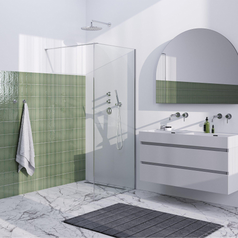 Brauer Season Douche à l'italienne - 90x200cm - verre clair avec cadre - Chrome SW1039039