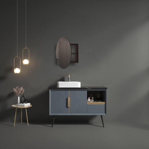 Adema Lonato spiegel – Ø60 cm – zonder verlichting – Zwart mat SW640032