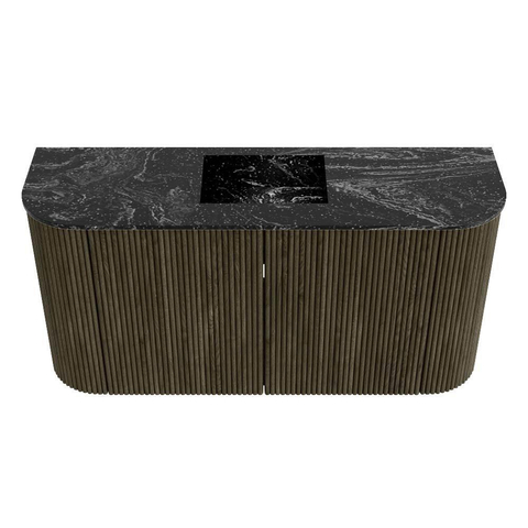 Mondiaz JOYA-DLUX 83.2cm toiletmeubel - ronding links en rechts kleur Shadow - Wastafel FAYE positie Midden Zonder kraangat kleur Lava. SW1422908