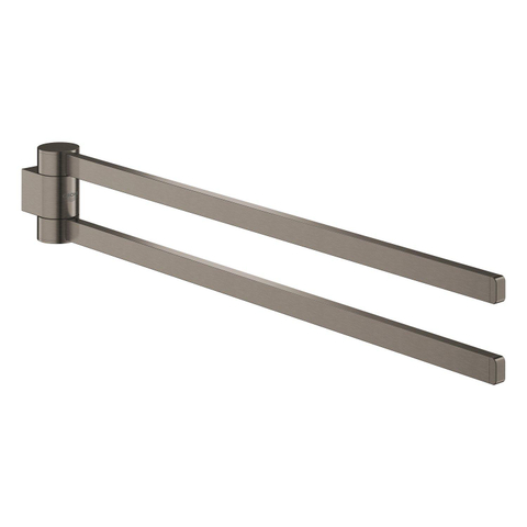 Grohe Selection Handdoekhouder - 40cm - dubbel - draaibaar - brushed hard graphite (antraciet) SW444507