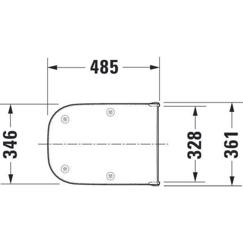 Duravit D-code Vital WC-zitting - 49x36.1x4.3cm - met softclose - met quickrelease - kunststof - afneembaar - wit glanzend 0295866