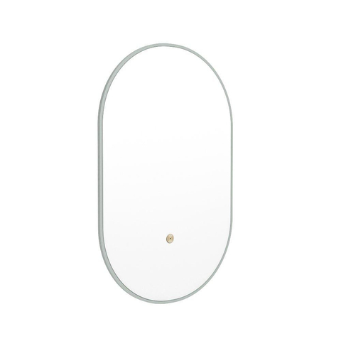 Mondiaz GLOW miroir – ovale – 45 x 90 cm – LED indirecte tout autour – capteur de mouvement – Greey (vert clair/gris) SW1105181