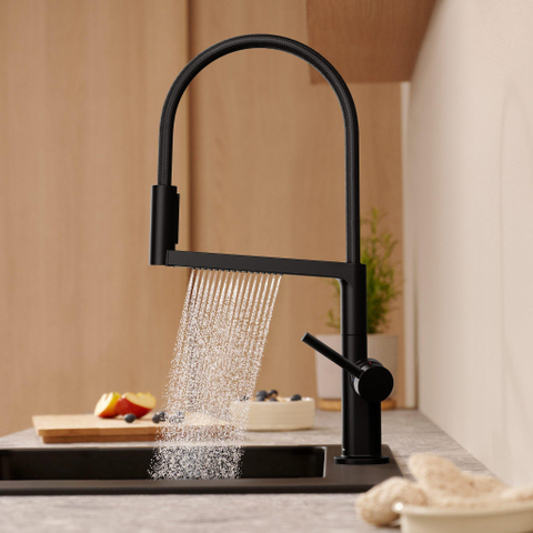 Hansgrohe Talis Select M54 PowderSpray eengreeps keukenkraan Semi-Pro 3jet mat zwart SW1383041