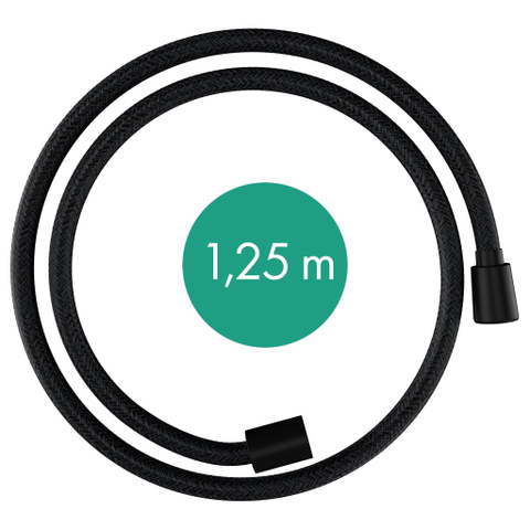 Hansgrohe Designflex Textiel - doucheslang - 125cm - mat zwart SW917994