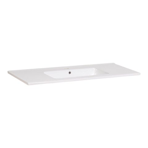 Brauer Starfall lavabo - 100x46x2cm - carré - à poser - simple vasque - 1 trou - blanc SW6700