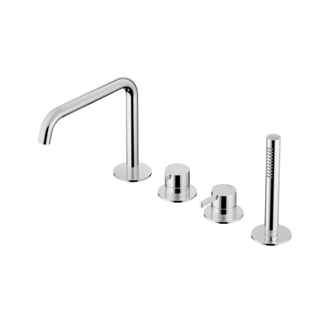 Hotbath Ace Badmengkraan - Badrandcombinatie - éénhendel - 2-weg omstel - handdouche - uitloop - hoogglans chroom SW1117741