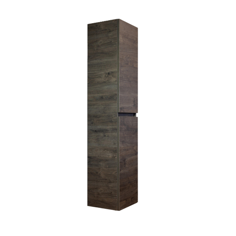 H&R Badmeubelen Hoge Kast - 35x35x170cm - 2 deuren - linksdraaiend - greeploos - espresso SW531872