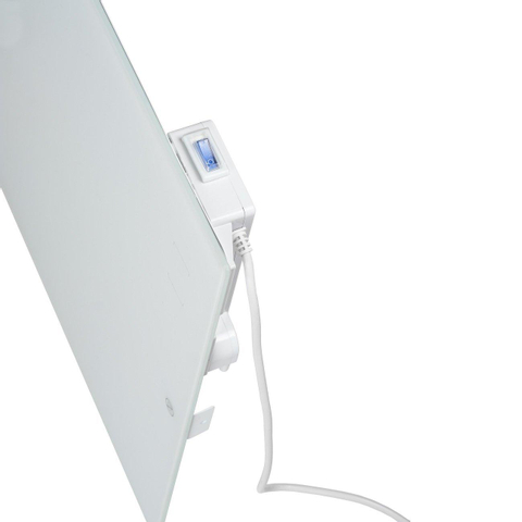 Eurom Sani 600 Comfort Panneau infrarouge salle de bains 115x46.5cm Wifi 600watt Verre Blanc SW656484