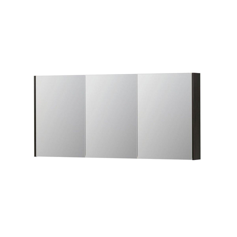 INK SPK2 spiegelkast – 160x74x14 cm – 3 deuren, dubbelzijdige spiegeldeuren – Intens eiken SW439918