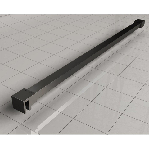 Wiesbaden Slim paroi de douche - 90x200cm - verre transparent - 8mm - noir mat SW419916